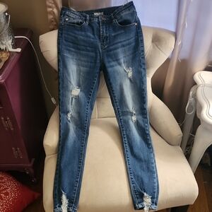 Dear John Blue Skinny Distressed Jeans